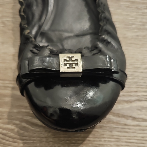 Tory Burch Black Flats with Silver Accents - Picture 3 of 8